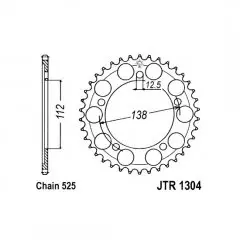 Зірка задня JT Sprockets JTR1304.42