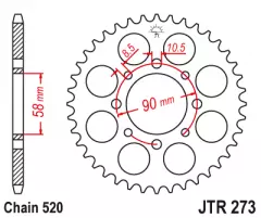 Зірка задня JT Sprockets JTR273.42