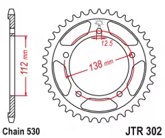 Зірка задня JT Sprockets JTR302.45