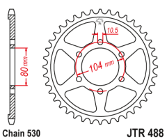 Зірка задня JT Sprockets JTR488.40