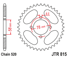 Зірка задня JT Sprockets JTR815.35