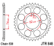 Зірка задня JT Sprockets JTR848.39