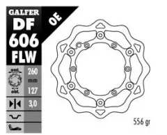 Диск гальмівний GALFER DF606FLW