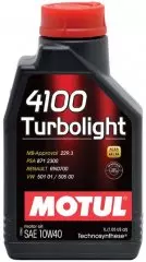 Олива моторна Motul 4100 TURBOLIGHT SAE 10W-40 напівсинтетична 1л