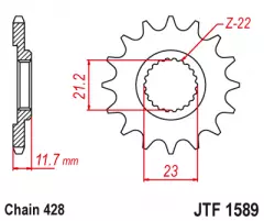 Зірка передня JT Sprockets JTF1589.19