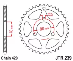 Зірка задня JT Sprockets JTR239.44
