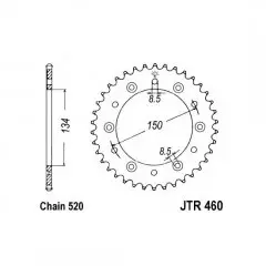 Зірка задня JT Sprockets JTR460.53