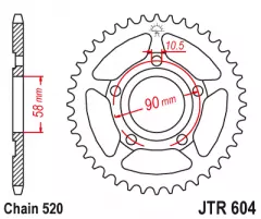 Зірка задня JT Sprockets JTR604.38