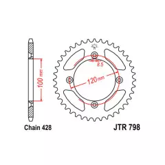 Зірка задня JT Sprockets JTR798.48