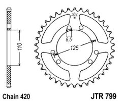 Зірка задня JT Sprockets JTR799.50