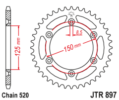 Зірка задня JT Sprockets JTR897.46