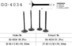 Клапан випускний VESRAH GG-4034-EX
