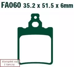 Колодки гальмівні дискові EBC FA060 для 1 диска