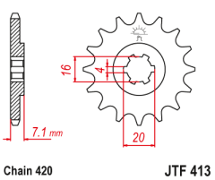 Зірка передня JT Sprockets JTF413.14