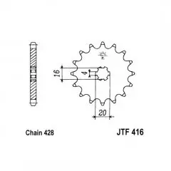 Зірка передня JT Sprockets JTF416.14