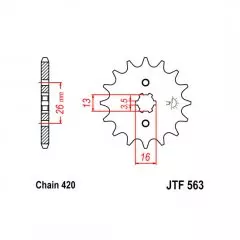 Зірка передня JT Sprockets JTF563.11