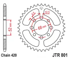 Зірка задня JT Sprockets JTR801.26