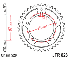 Зірка задня JT Sprockets JTR823.41