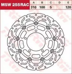Диск гальмівний LUCAS MSW255RAC