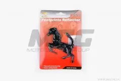 Наклейка шильдик HORSE (10x8) пластик хром (4256)