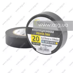 Стрічка ізоляційна ПВХ чорна 20м (SOLAR)