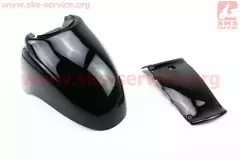 Крило переднє пластик комплект 2 детали Yamaha VINO SA10J-2т чорне (Китай)