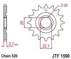 Зірка передня JT Sprockets JTF1590.12