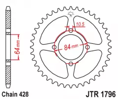 Зірка задня JT Sprockets JTR1796.51