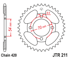 Зірка задня JT Sprockets JTR211.39