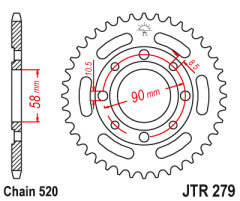 Зірка задня JT Sprockets JTR279.35