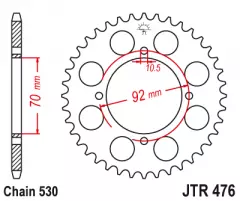 Зірка задня JT Sprockets JTR476.33