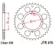Зірка задня JT Sprockets JTR476.33