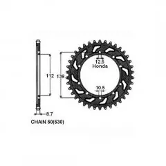 Зірка задня Sunstar SS 1-5485-43