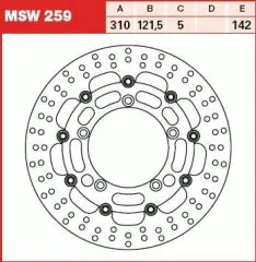 Диск гальмівний LUCAS MSW259