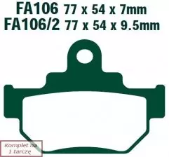 Колодки гальмівні дискові EBC FA106/2TT для 1 диска