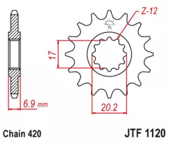 Зірка передня JT Sprockets JTF1120.14