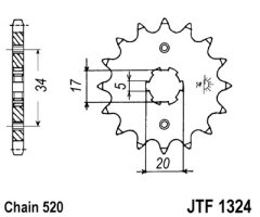 Зірка передня JT Sprockets JTF1324.12