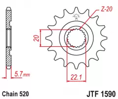 Зірка передня JT Sprockets JTF1590.12