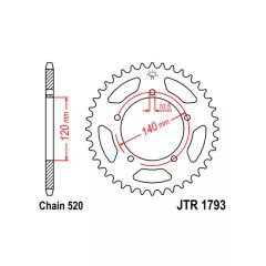 Зірка задня JT Sprockets JTR1793.45