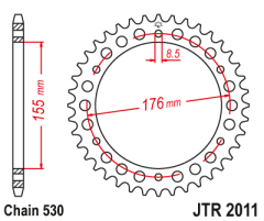 Зірка задня JT Sprockets JTR2011.45