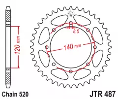 Зірка задня JT Sprockets JTR487.38
