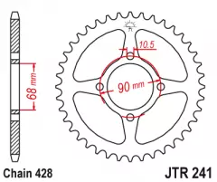 Зірка задня JT Sprockets JTR241.42