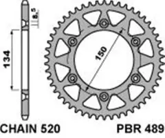 Зірка задня PBR 489.40C45