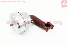 Фільтр повітряний в зборі R195NM тип 6, з коліном, металевий корпус (ТАТА)