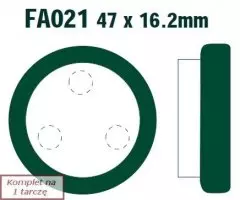 Колодки гальмівні дискові EBC FA021 для 1 диска