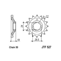 Зірка передня JT Sprockets JTF527.17