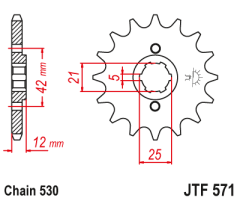 Зірка передня JT Sprockets JTF571.17