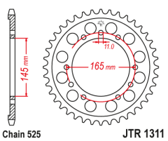 Зірка задня JT Sprockets JTR1311.44