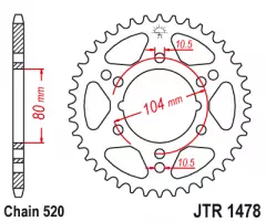 Зірка задня JT Sprockets JTR1478.40