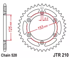 Зірка задня JT Sprockets JTR210.39